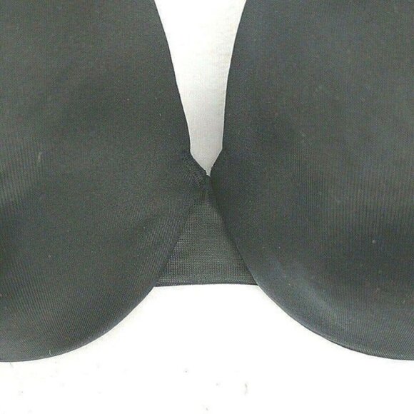 Cacique Lane Bryant Women Bra Smooth Satin Full Coverage U/W Size 38F Black - Picture 5 of 8